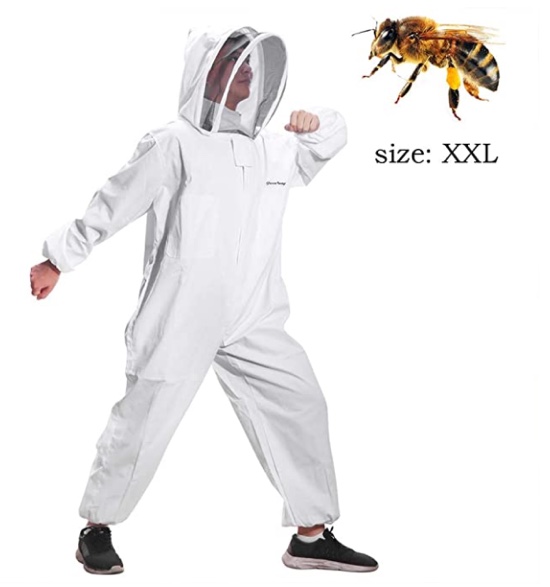 JXS-outdoor Costume dapiculteur avec lescrime détachable Veil Sting Proof Costume dapiculteur pour Les apiculteurs Professionnels et débutants,L 