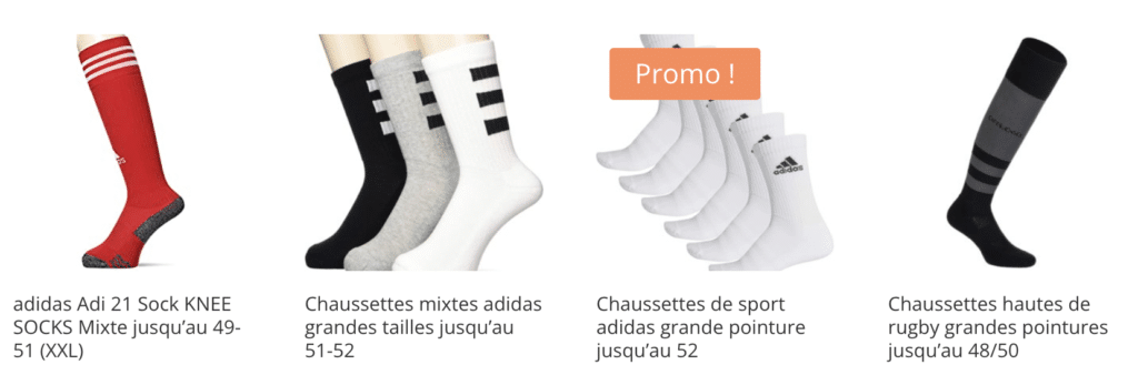 chaussettes grandes pointures