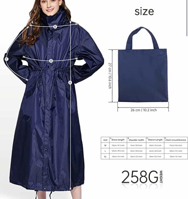 Veste longue imperméable femme grande taille jusqu'au XL tall