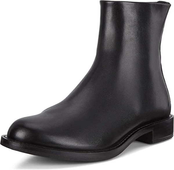 Bottine en cuir noir ECCO grande taille