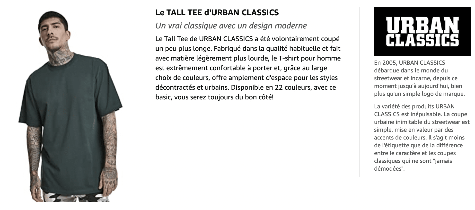 T-Shirt Urban Classics Basic Crew grande taille jusqu'au 6XL tall