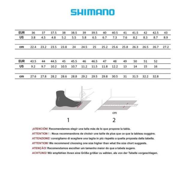 Shimano SH-RC100 grande pointure jusqu'au 50