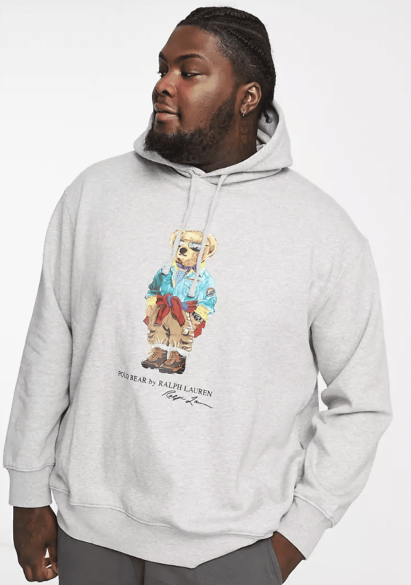 Polo Ralph Lauren Big & Tall - Sweat à capuche à imprimé ours grande taille jsuqu'au 5XL 117cm