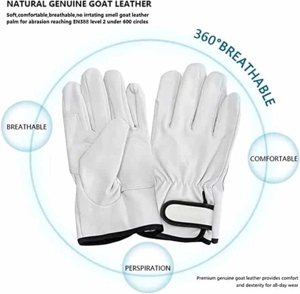 Gants Flashing en cuir de travail grande taille jusqu'au 4XL