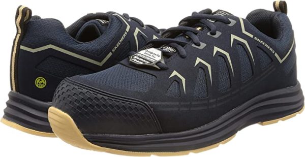 Skechers Malad II ESD Composite Safety Toe grande taille jusqu'au 49