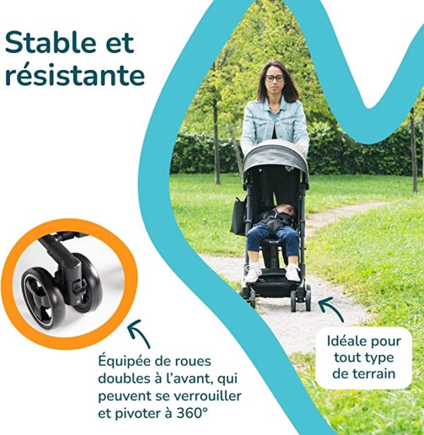 Poussette ultra légère Zanclem jusqu'à 6ans/25kg