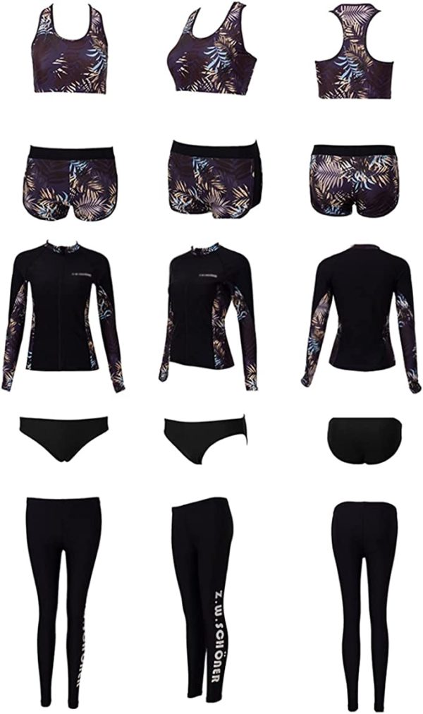 Maillot de bain 5 pièces à séchage rapide pour femme - Taille 5XL