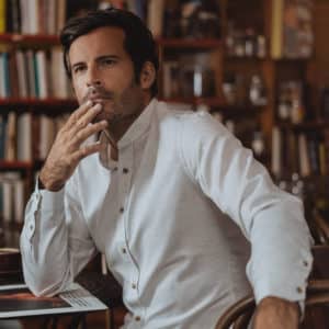 Chemise twill écologique français grande taille sur mesure