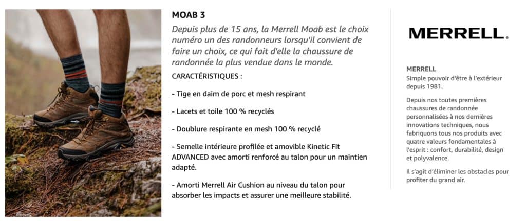 Merrell Homme Moab 3 Gore Tex semelles Vibram grande taille jusqu'au 52