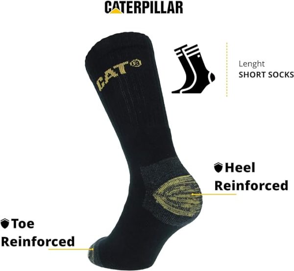 Lot de 6 paires de chaussettes de travail Caterpillar grande pointure jusqu'au 50