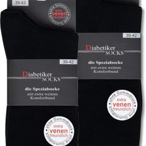 Lot de 6 Paires de Chaussettes Diabétiques grande taille jusqu'au 50