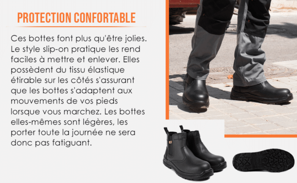 Chaussures de sécurité Chelsea BLACK HAMMER grande taille jusqu'au 48