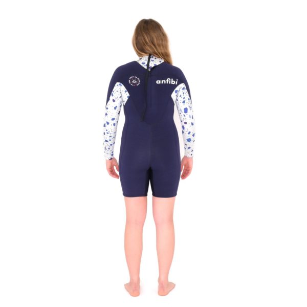 Combinaison Shorty Longe-côte Double-Zip 4/3 femme grande taille jusqu'au 3XL