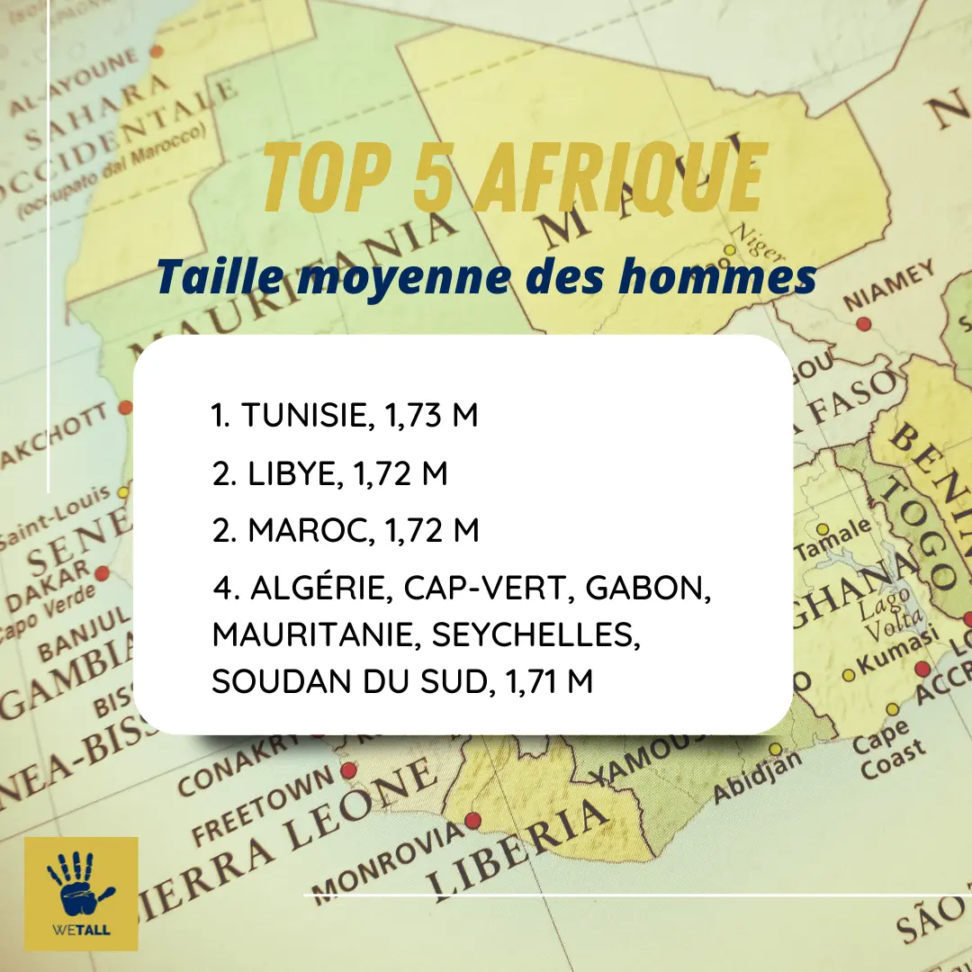 taille moyenne des hommes en afrique