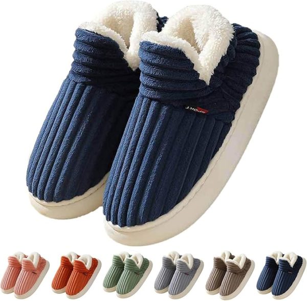 Chaussons chaud antidérapant pour femmes grande taille jusqu'au 48