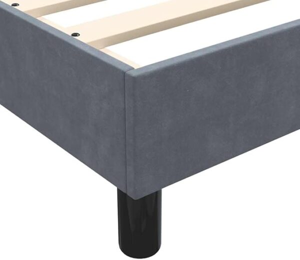 Cadre de lit sans Matelas Gris foncé grande longueur 160x210 cm