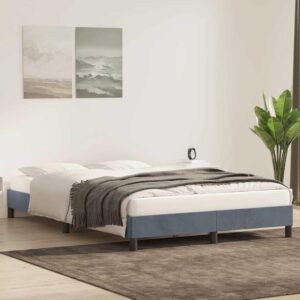 Cadre de lit sans Matelas Gris foncé grande longueur 160x210 cm