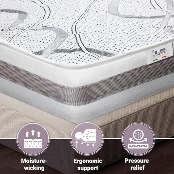 Matelas orthopédique grande longueur jusqu'à 210 x 160cm