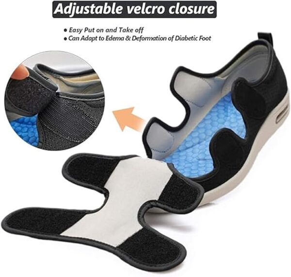 Pantoufle sandale orthopédique à scratch grande taille jusqu'à pointure 53